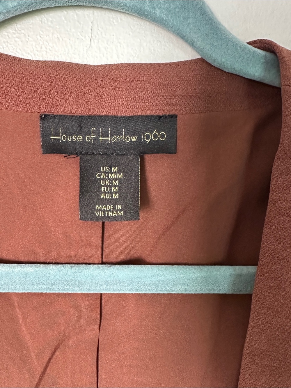 House of Harlow 1960 Rust Brown Sleeveless Vest & Wide-Leg Pants - Picture 3 of 5